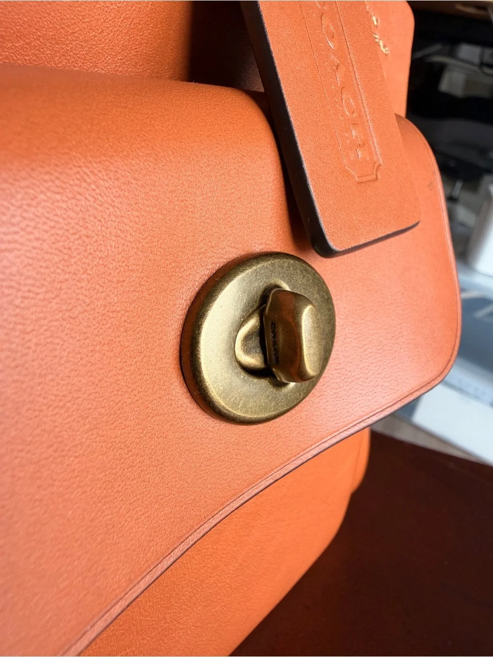 Coach Large Twin Turnlock Satchel in Toffee with Brass Hardware - NWOT